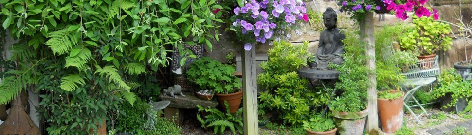 The Courtyard with seating area at Birds Nest holiday apartment in Matlock Bath